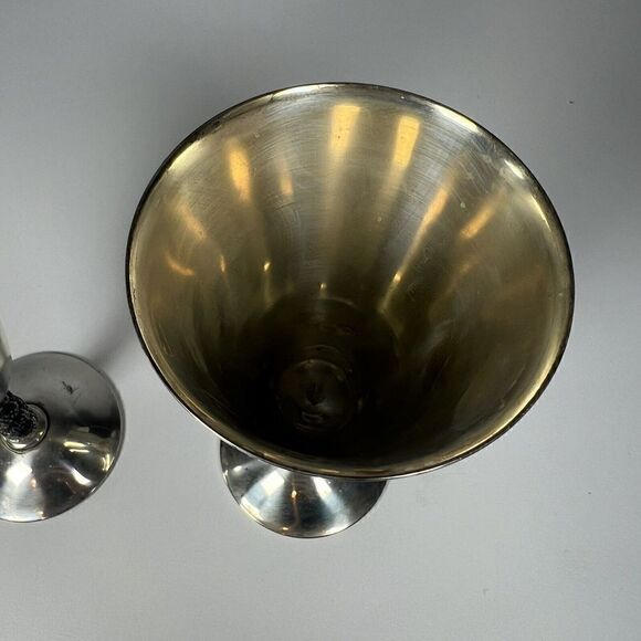 Vintage Spain Toledo Metal Goblets Chalice Cup Wine Glass Made in Spain - Picture 6 of 10